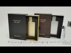 Black Empty Magnetic Eco Friendly Gift Box Packaging EVA For Perfume Bottle