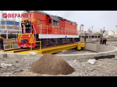 Изготовленный на заказ электрический промышленный дизайн Турнтабле железнодорожного поезда автомобиля передачи свободный вращая video