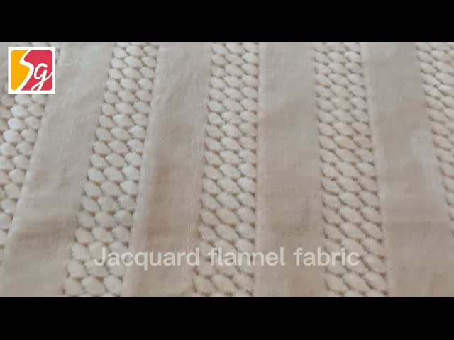 Fashionable Jacquard Flannel Fleece Fabric 320 Gsm 150D For Sleepwear