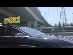 Двойник экрана СИД верхней части такси дистанционного управления встал на сторону водоустойчивая реклама крыши автомобиля полного цвета video