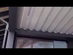 Предохранение от дождя привело Louvered грызуна в действие перголы придает непроницаемость покрытие PVDF video