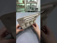 Бамбуковая коробка бумаги пульпы, бутылка вина отлила повторно использованные бумажные подарочные коробки в форму video