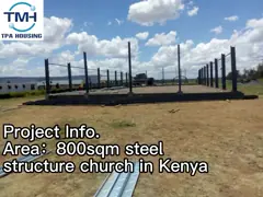 Структурное стальное здание стальной структуры стального листа цвета луча h светлое для церков video