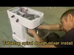 Смеситель теста пиццы встречной верхней части 10QT со спиральным крюком 4kg video