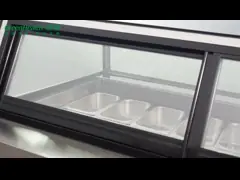 Квадратный тип сверхнизкотемпературный дисплей мороженого морозильник шкаф для мороженого video