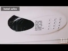 Отель сейф с кодированным замком, аварийный доступ, стальной шкафчик для хранения. video