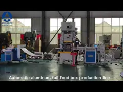 Food Grade Auto Stacker Aluminum Foil Box Making Machine For Tray Cup Plate