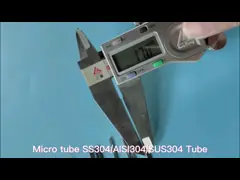 Промышленная труба трубки сплава AISI304 SS304 нихрома микро- яркая приглаживает video