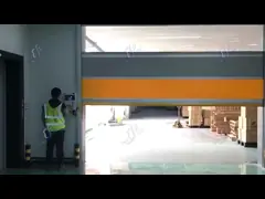 Большая высокоскоростная складывая дверь пылезащитная с пластиковым материалом двери ткани PVC video