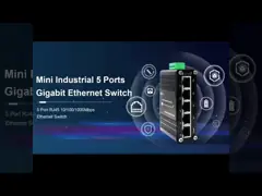 Mini Industrial Ethernet Switch 4 Ports Gigabit 802.3at PoE With 1 Ports Uplink