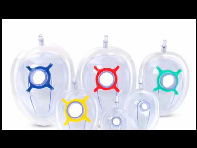 Máscara médica livre da anestesia da ventilação dos produtos descartáveis do PVC com correia principal