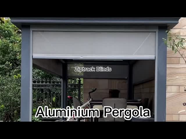 Балкон моторизованный садом алюминиевый перголы на открытом воздухе Bioclimatica делает водостойким видео