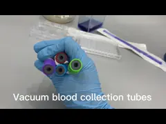 Трубка собрания крови вакуума гепарина лития крышки зеленого цвета ISO CE устранимая с резиновой штепсельной вилкой video