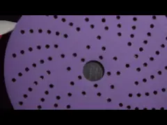 Не закупоривая керамическая бумага крюка шкурки 5in глинозема и шлифовального станка с барабаном обтянутым шкуркой петли video