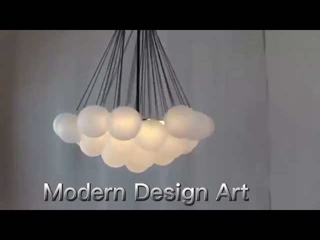 E26 Acrylic And Metal Nordic Modern Design Art Chandelier Light video