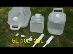 Складчатость Джерри на открытом воздухе пешего складного контейнера воды пластиковая может video