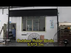 Чернота моторизовала на открытом воздухе шторки ролика на открытом воздухе патио тени солнца водоустойчивые шторки экрана застежка-молнии Пвк video