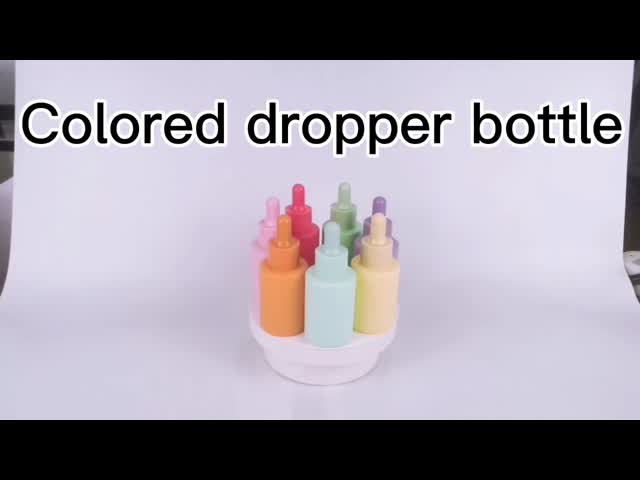 Frosted Matte Colorful 1oz Dropper Bottle 30ml Cosmetic Personal Care Serum Essential Oil