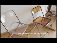 Portable Indoor Outdoor Chair Transparent Metal Plastic Folding Chairs