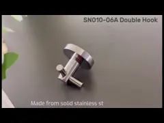 Установленная стеной полка металла SUS304 Bathroom крюка робы полотенца video