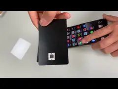 Металл контакта NFC предоплатил почищенную щеткой синь карты бумажника RFID умную video