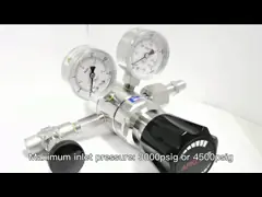 Этап двойного датчика регулятора давления нержавеющей стали водопода пропана гелия двойной video