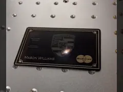 Matt Gold Plated Stainless Steel Metal Membership Card With Custom Logo