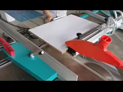 горизонтальная сползая таблица 220V увидела с ведя счет лезвием для Woodworking video