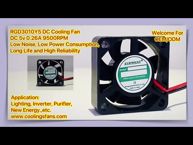 Энергосберегающий охлаждающий вентилятор 30x30x10mm DC осевой для инвертора/очистителя/освещения видео