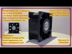 8038 вентилятора охлаждающего вентилятора 80x80x38mm DC 12V 24V 48V уменьшение шума от междукадровых штрихов осевого пластиковое video