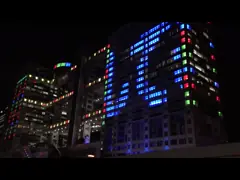 Luz conduzida exterior 18*8W 4 da arruela da parede de Dmx Rgbw da tira em luzes de 1 fase da paisagem para o exterior de construção