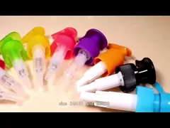 распределитель PP лосьона 28mm нагнетает 28/410 пластиковых белых насосов винта шампуня video