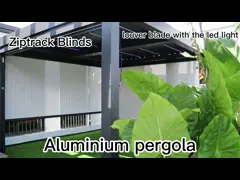 Waterproof Manual Aluminum Pergola Hardtop Garden Building Gazebo