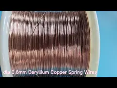 Весна меди CuBe2 связывает проволокой 0.6mm бериллий C17200 свернул медные сплавы video