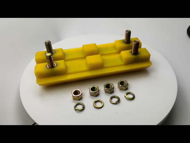 W195  Milling Machine Rubber Track Pads 2411111 Yellow