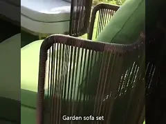 Нордическая софа открытого сада установила водоустойчивый стул софы патио солнцезащитного крема video