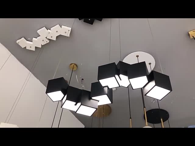 Свет G9 краски домашнего искусства металлов гостиницы печь черный современный привесной видео