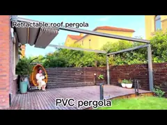 Пергола крыши навеса управлением приложения Retractable водоустойчивая video