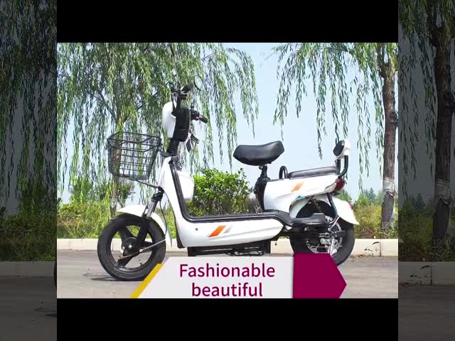 High Mileage 350W Brushless Electric Motorcycle Scooter With Removable Battery