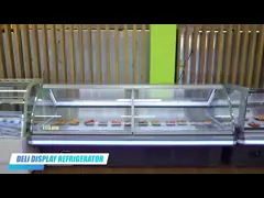 Гастроном магазина палачества показывает витрину холодильника дисплея мяса холодильника с задней раздвижной дверью video