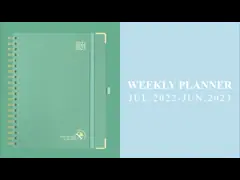 Изготовленный на заказ свет июлей 2023-июней 2023 плановика 12-месяца - синь с вертикальными всечасными страницами расписания 2 в неделю video