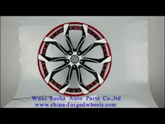 19x8.5ET9 /19x10 ET19 Gloss Hitam Windows Wajah Putih Dan Cincin Merah Untuk 2001 E39 M5