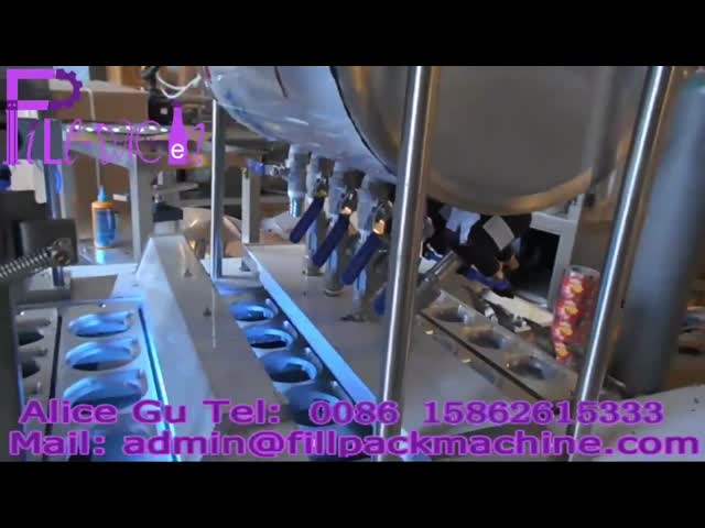 8 линий прибор завода машины запечатывания автоматической стирки чашки заполняя герметизируя упаковывая видео