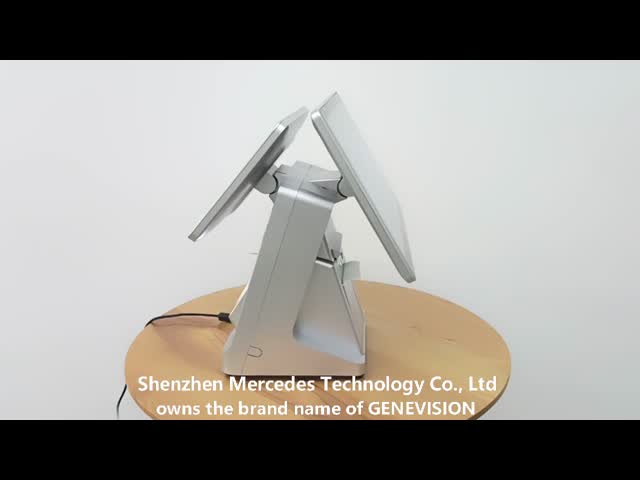 15.6 Dual Screen POS Terminal System With Touch Screen Cash Register With Ticket Printer Scanner Rich Peripherals