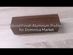 6.0 Meters Wood Finish Aluminium Profiles For Windows And Doors Frame