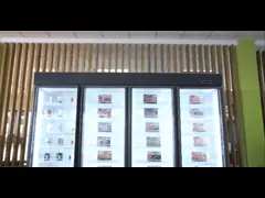 стеклянный замораживатель двери 380в с внешними компрессором/вертикально морозильником video