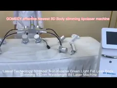 лазер тела липолиза света машины 635нм 532нм Липолазер 8Д сжигая жир уменьшая машину video