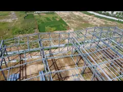 Префабрикованный стальной склад, спроектированный с прозрачной конструкцией video