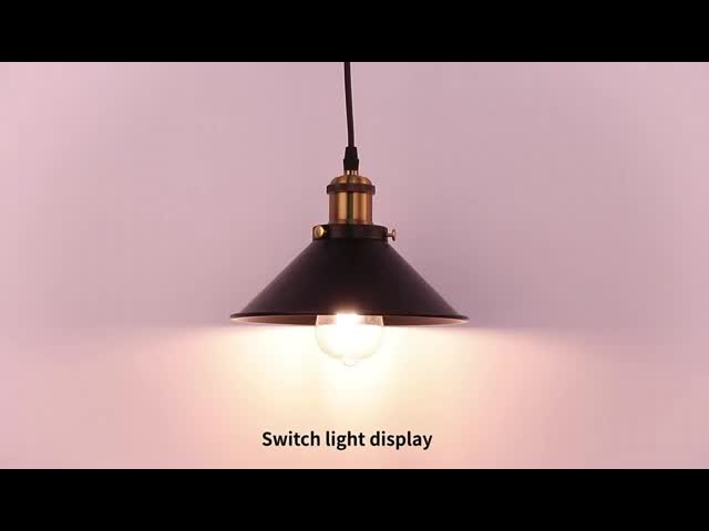 Base nórdica plástica de aluminio redonda del bulbo de la luz E26 del colgante El video