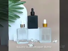 квадрат бутылки капельницы эфирного масла 30ml 50ml замороженный чернотой video